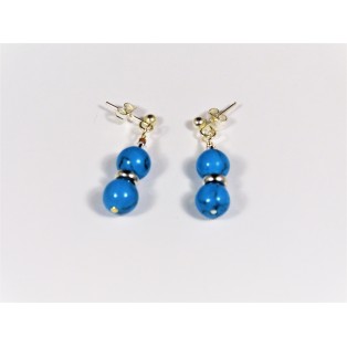 Bright Blue Natural Turquoise Earrings